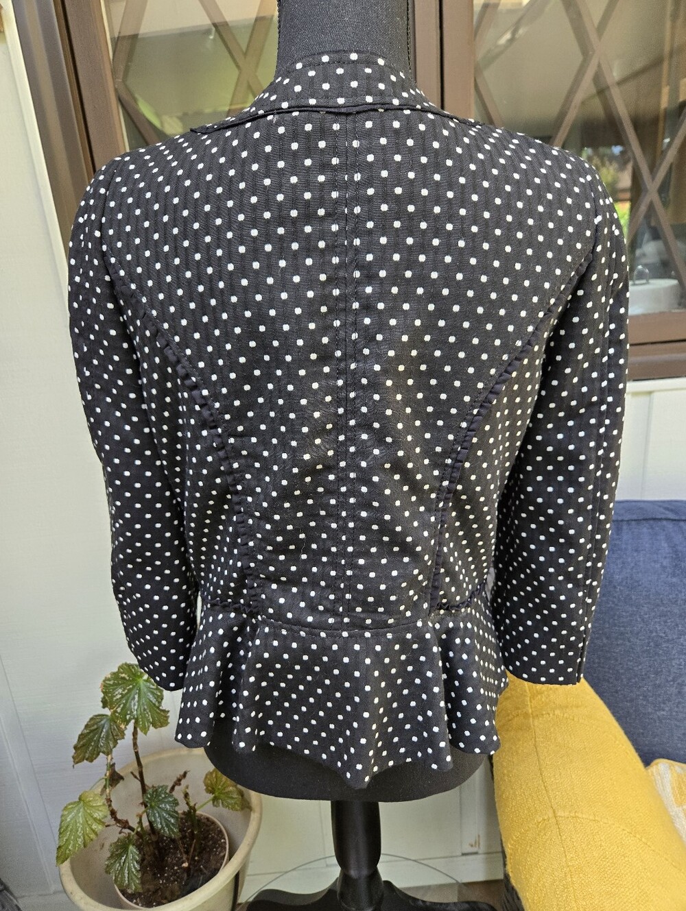 White House Black Market Black Polkadot Blazer -medium - Picture 3 of 4